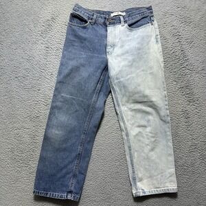 Tommy‎ Hilfiger Vintage Women's 2 Tone Straight Leg  Denim Jeans Crop Size 28x23